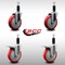Service Caster 5'' SS Red Poly Swivel 1-1/8'' Expanding Stem Caster Set 2 Total Lock Brakes, 4PK SCC-SSEXTTL20S514-PPUB-RED-2-S-2-118 - alternate 2